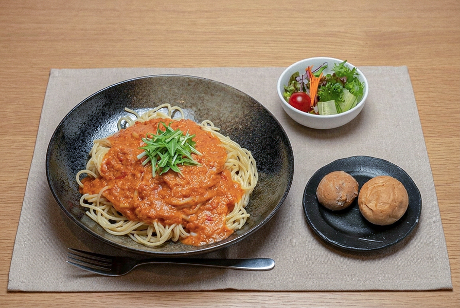 カニのトマトクリームソース